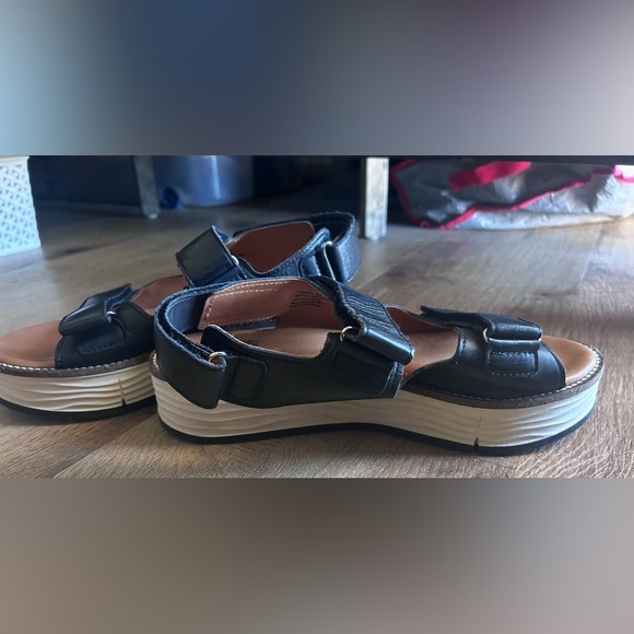 Miz Mooz Leather Adjustable Sport Sandals Violetta Black Size 41 - Picture 7 of 10